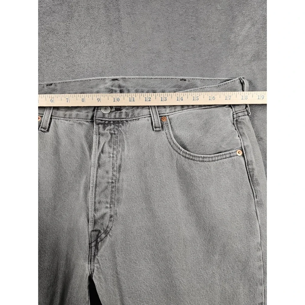 Levi's‎ 501 Original Button Fly Jeans Mens 38x34 Light Gray Premium Denim